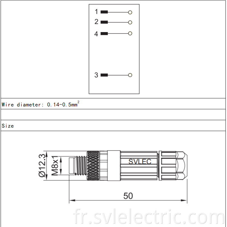 M8 connector size